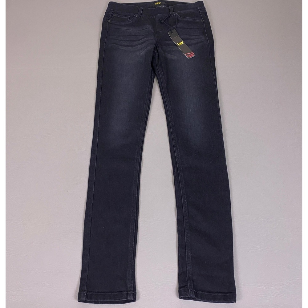 Lee Pull On Jeggings Convertible Skinny Jeans Women's XL Dark‎ Wash Stretch NWT